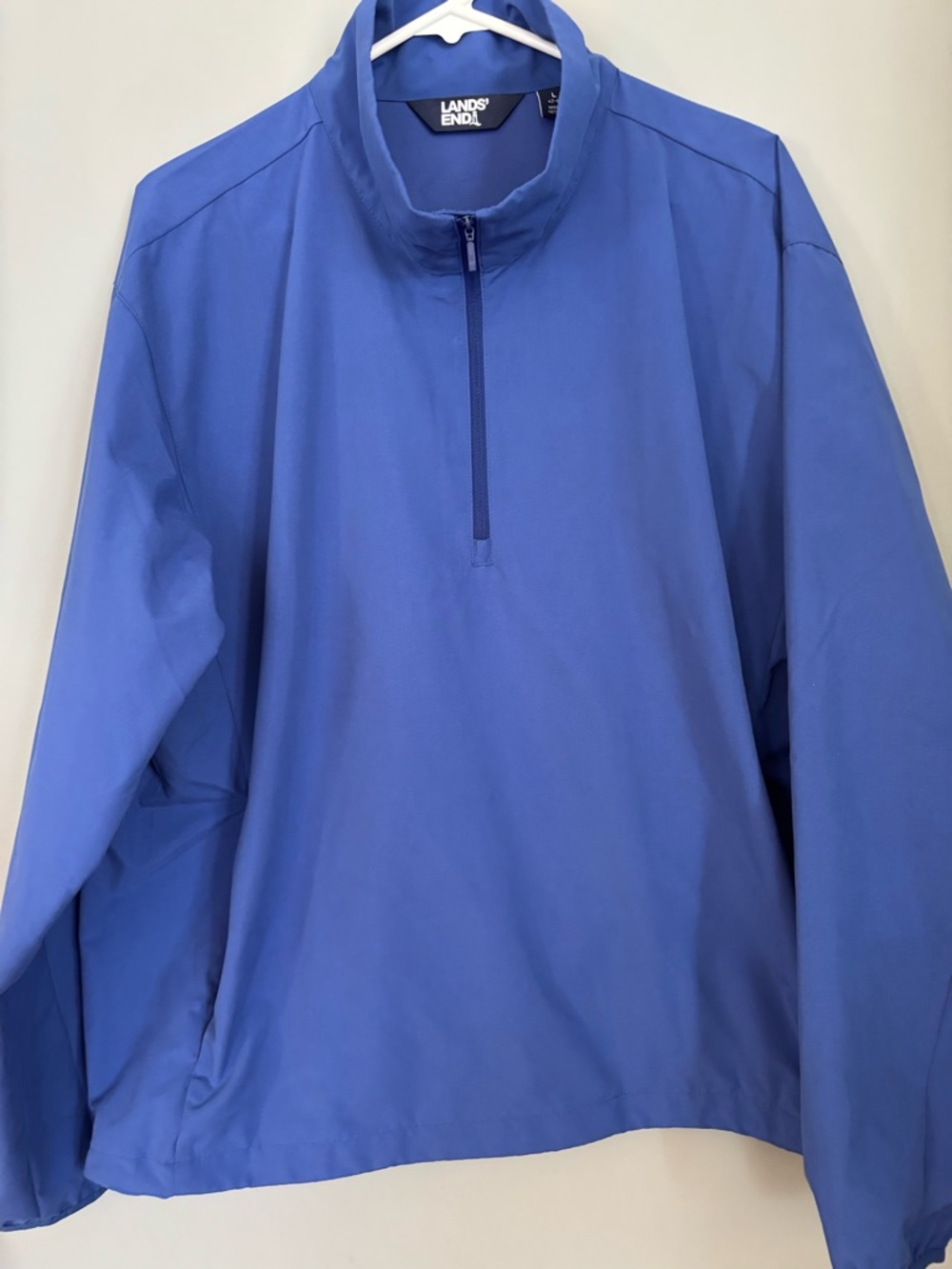 Lands' End Men's Royal Blue Quarter-Zip Windbreaker